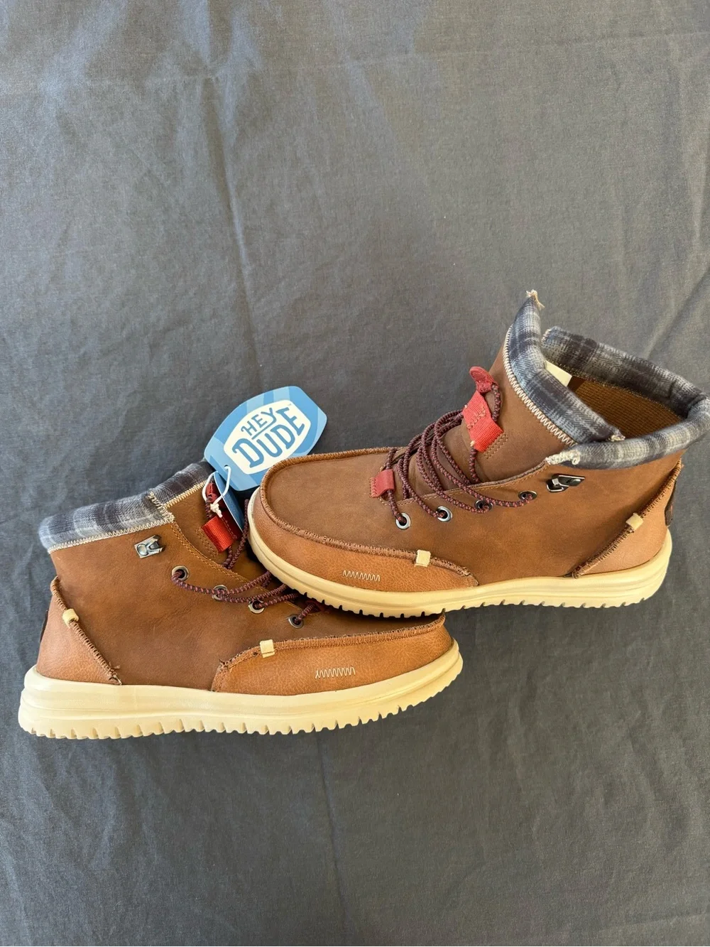 Hey Dude Men's Boots with Plaid Size 7 Shoes Bradley Classic